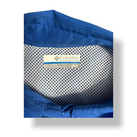 Columbia PFG Performance Fishing Gear Blue Long Sleeve Shirt Men's M Ourdoors - Picture 6 of 10